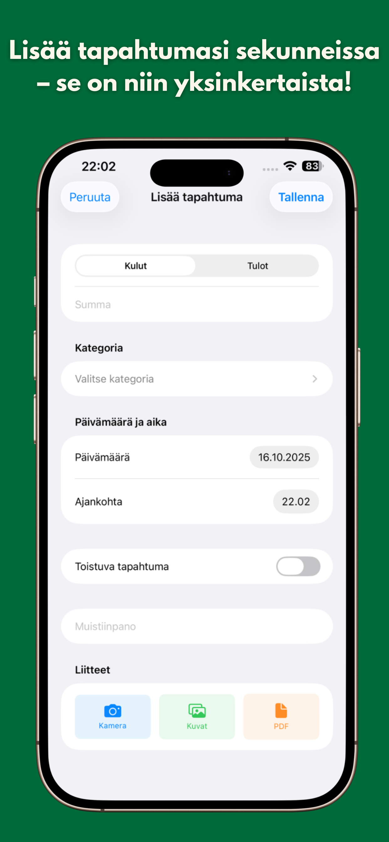 Account management interface