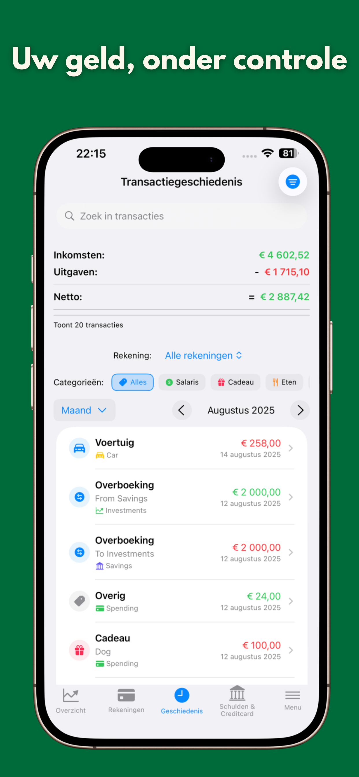 Analytics and charts